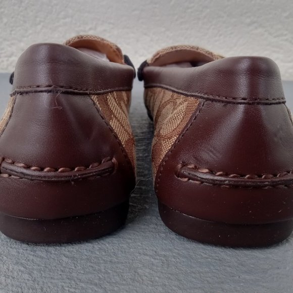 Coach OLIVE Loafer/Moccasin Signature C/Leather UNWORN! ZERO WEAR Sz 6 - Picture 6 of 12